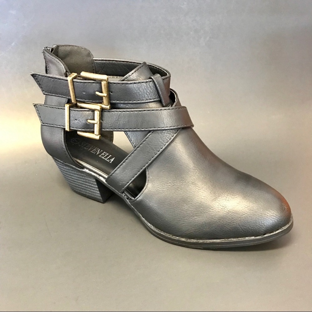 Double-buckle Ankle Bootie